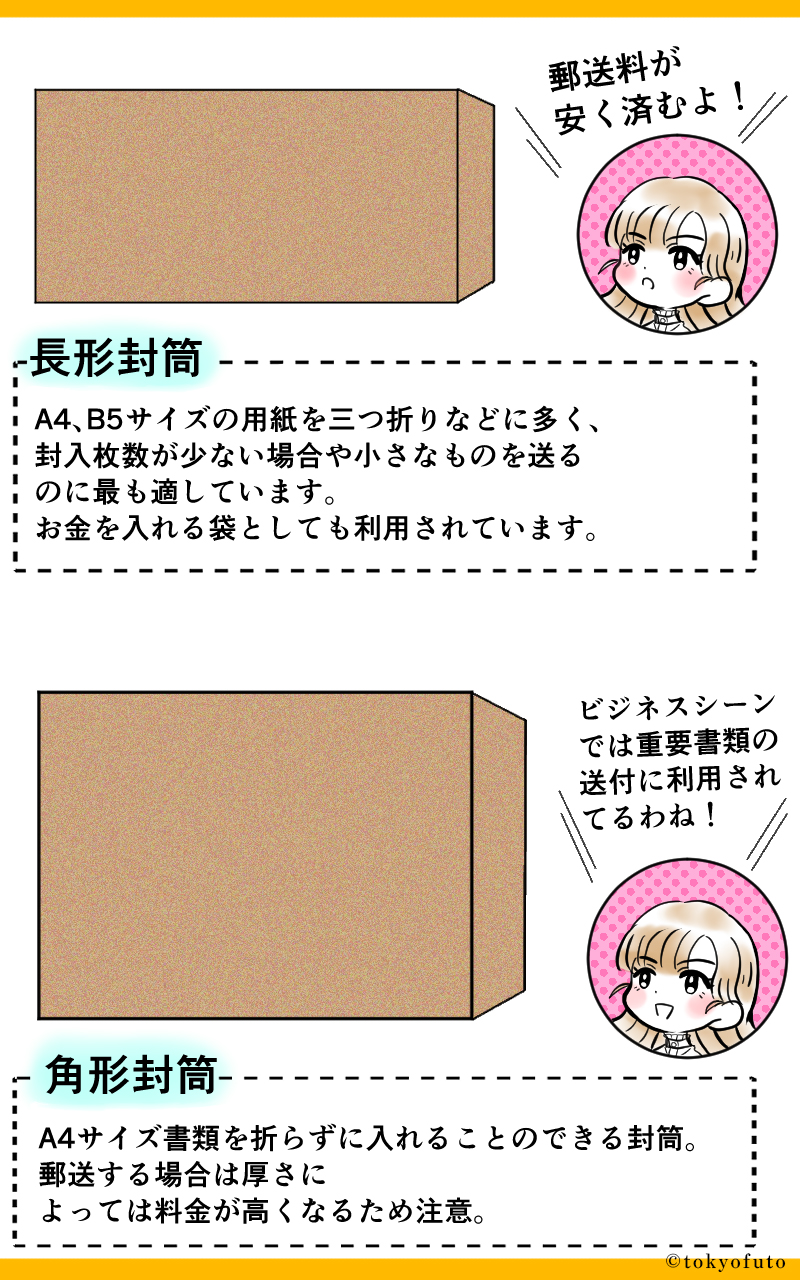 【ビジネスでもすぐに使える!】封筒の種類とサイズの使い分け 東京封筒